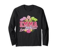 Emma Edición Limitada Vintage Nombre Personalizado Esposa Abuela Manga Larga