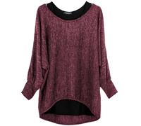 Emma & Giovanni - Pullover - Top (2 Piezas) - Mujer (S-M, Bordeaux)