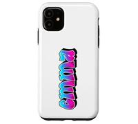 Emma Graffiti Nombre Personalizado Azul Rosa Mujeres Niñas Carcasa para iPhone 11