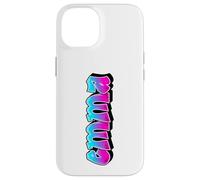 Emma Graffiti Nombre Personalizado Azul Rosa Mujeres Niñas Carcasa para iPhone 14