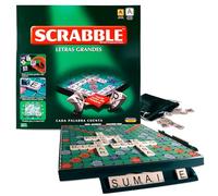 EMMA HAPPY Scrabble Letras Grandes en Español - Juego de Mesa Clásico de Palabras - Impresión Grande y Fácil de Leer - Ideal para Adultos, Mayores y Familia