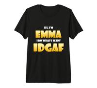 Emma Joke Idgaf Meme Funny Halloween Girl Costume For Emmas Camiseta Premium