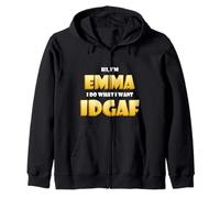 Emma Joke Idgaf Meme Funny Halloween Girl Costume For Emmas Sudadera con Capucha