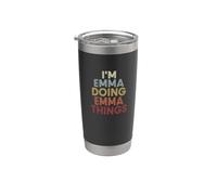 Emma Name Emma Personalized Name First Given Vaso térmico de acero inoxidable de doble pared