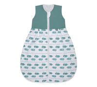 emma & noah saco de dormir para bebé, apto para verano, 18-24°C (1.0 Tog), 100% algodón, ideal como bolsa de dormir (Azul, 70 cm)