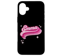 Emma Nombre Chica Estilo Vintage 70s Personalizado Retro Carcasa para iPhone 16 Plus