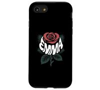 Emma Retro Rose Nombre Floral Vintage Flor Amor Emma Carcasa para iPhone SE (2020) / 7/8