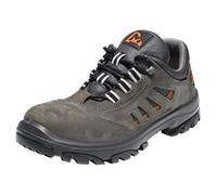 Emma Safety MM72156646 Versión Baja del Zapato de Seguridad Ranger - En Cuero Nobuck Suave y Flexible - Modelo: Rocky - Talla EU: 46 - Color: Gris - Pies Extra Anchos