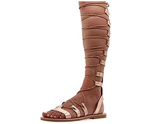 EMMANUELA handcrafted for you Jocasta, Sandalias Planas Mujer, Roségold, 42 EU