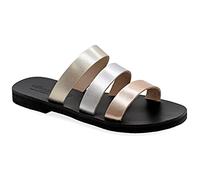 Emmanuela Sandalias de estilo griego antiguo, hechas a mano, de piel, sandalias planas con tirantes, zapatos de verano de calidad para mujer, estilo boho chic, Multicolor 1, 40 EU