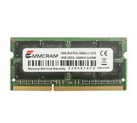 EMMCRAM Memoria RAM DDR3 para portátil de 16 GB, 1600 MHz, SODIMM, PC3L-12800S, DDR3L, SO-DIMM, 2Rx8, 1,35 V, CL11, sin ECC, memoria de 204 pines