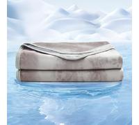 EMME Manta Refrescante ARC-Chill (Q-MAX 0.5) - Manta Transpirable Verano, 230x230 cm,Ultra Ligera y Delgada de Doble Cara, Ideal para Durmientes Que Sufren Sudoración Nocturna， Grau