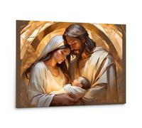 emmena - Cuadro Arte Sacro - Natividad - Sagrada Familia - Amor infinito - 40x30 cm