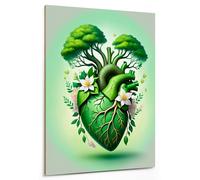 emmena - Cuadro Corazón Anatómico Verde - 18x24 cm