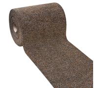 emmevi Alfombra al metro de 50 cm de altura a medida, alfombra de cocina, alfombra de entrada, antideslizante, modelo Carril marrón