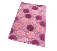 emmevi Alfombra de baño antideslizante Shaggy moderna Scendi Ducha Absorbente Mod. iOS 50 x 80 púrpura