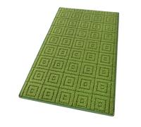 emmevi Alfombra de cocina 3D antideslizante de color liso, lavable, suave, absorbente, mod. EVITA 57 x 190 cm, verde