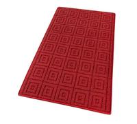 emmevi Alfombra de cocina 3D antideslizante de color liso, lavable, suave, absorbente, mod. EVITA 57 x 190 cm, burdeos