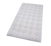 emmevi Alfombra de cocina 3D antideslizante monocolor lavable suave absorbente mod. EVITA 57 x 115 gris