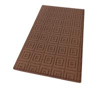 emmevi Alfombra de cocina 3D antideslizante monocolor lavable suave absorbente mod. EVITA 57 x 190 marrón