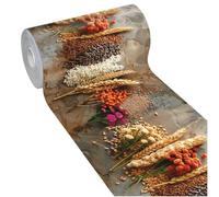 emmevi Alfombra de cocina de goma PVC suave antimanchas para pasillo, antideslizante, antimanchas, lavable, 51 x 340 cm, dis_A