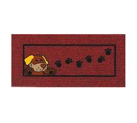 emmevi Felpudo antideslizante salva escalones 25 x 50 absorbente alfombra entrada suave modelo Ischia salvavidas perro burdeos