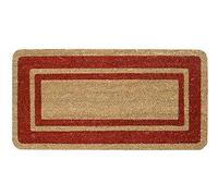 Felpudo de coco natural para exterior de la puerta de entrada, antideslizante, modelo Coco, borde 40 x 80 cm