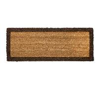 emmevi Felpudo de Coco Natural Tamaños Plus Puerta de Entrada Antideslizante MOD.Coconut Edge Save 25x50 Marrón