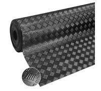 emmevi Felpudo de Goma Antideslizante para Cubrir los Suelos al Metro, 100 cm de Altura, a Medida, Negro, Mod. Felpudo de Chapa de Goma