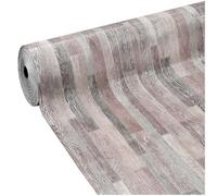 EMMEVI Recubrimiento de suelo PVC Rollo de vinilo 31 tamaños Diseño madera parquet Shabby Chic 100 x 350 cm Dis_A