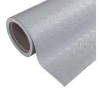 emmevi Rollo de alfombra para cubrir el suelo, goma PVC rugosa antideslizante, alfombra de chapa aislante gris, 100 x 280 cm