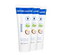 emmi®-dent Pasta Dentífrica Ultrasónica "Nature Calcium" I Con Calcio Extra I Ideal para Dientes y Encías Sensibles I Sin Flúor, Microplásticos ni Nanomateriales I Vegana y sin Gluten I 3x 75 ml