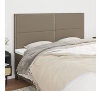 Emmtore Cabeceros 4 Unidades de Tela Gris Taupe 90x5x78/88 cm