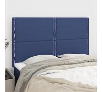 Emmtore Cabeceros 4 Unidades Tela Azul 72x5x78/88 cm