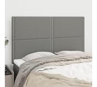 Emmtore Cabeceros 4 Unidades Tela Gris Oscuro 72x5x78/88 cm