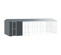 Emmtore Jaula para Aves Antracita 860 x 310 x 247 cm Acero Galvanizado