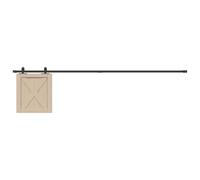 Emmtore Kit de puerta corredera de armario acero carbono 213 cm, Riel Deslizante Rodillo