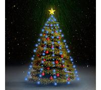 Emmtore Red de luces de árbol de Navidad 180 LEDs azul 180 cm