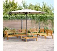 Emmtore Set de sofás de palets de jardín 5 pzas Madera Maciza de Acacia