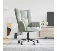 Emmtore Sillón de Relax de Terciopelo Gris Claro