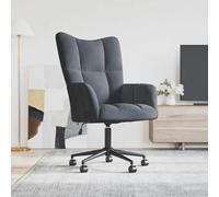 Emmtore Sillón de Relax de Terciopelo Gris Oscuro