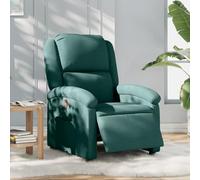 Emmtore Sillón Reclinable Eléctrico, Asiento Ajustable Silla con Respaldo Reposabrazos, Sillón de Relax Descanso, Tela Color Verde Oscuro