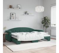 Emmtore Sofá Cama Nido Terciopelo Verde Oscuro 80x200 cm 80 x 200 cm con Cama Nido