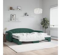 Emmtore Sofá Cama Nido Terciopelo Verde Oscuro 90x200 cm 90 x 200 cm con Cama Nido