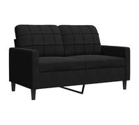 Emmtore Sofá de 2 Plazas en Terciopelo Negro - 120 cm Loveseat para Salón, Tapizado, 2 Personas