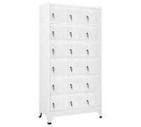 Emmtore Taquilla con 18 Compartimentos de Metal 90x40x180 cm con 18 candados