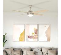 Emmtore Ventilador de Techo con Luz y Control Remoto Ø 130 cm Sonoma
