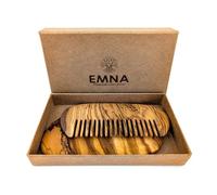 EMNA Juego de 2 Peines de Madera de Olivo para Cabello - Hechos a Mano 13 × 6 cm - Caja Regalo con Certificado de Autenticidad Firmado por Zico - Idea de Regalo para Madre e Hija