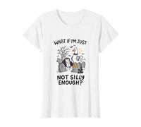 EMO Goth Cementerio Ganso No es lo Suficientemente Tonto Divertido Camiseta gráfica económica, Mujer, Blanco, L