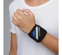 Emo Muñequera Ajustable, Negra, Esguince, Talla Única, MQ20A